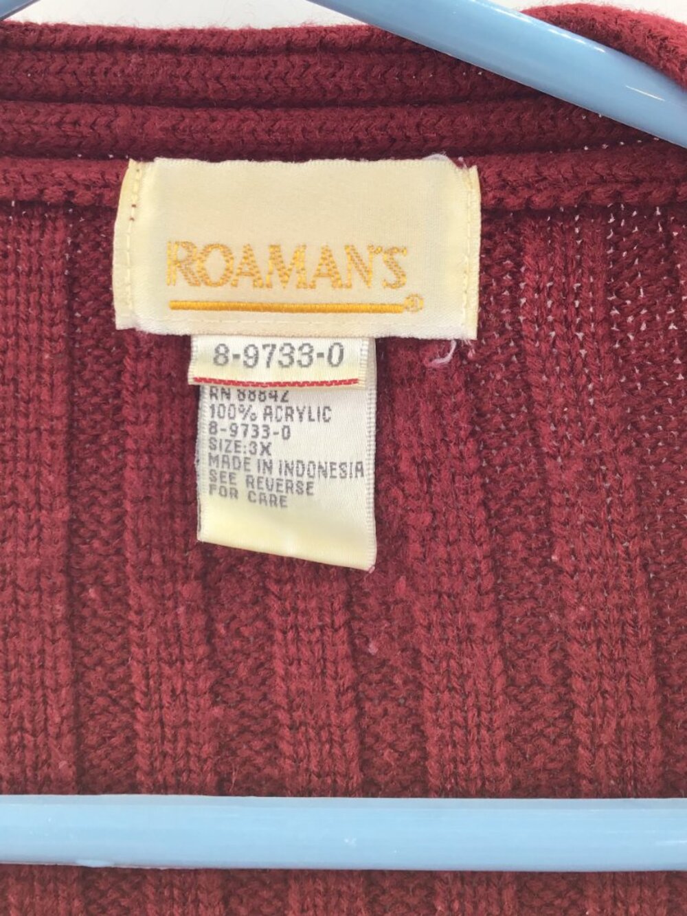 2 V-Neck 3X Tunic Length Sweaters 26/28 Red Gray Cardigan Lagenlook Office Layer - Picture 13 of 13
